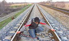 He Wants To Charge His Phone So He Put His Phone Between Train Track. And Then? OMG!