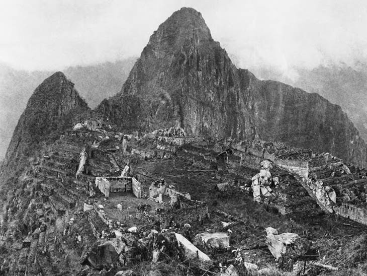 The first photograph upon discovery of Machu Picchu, 1912