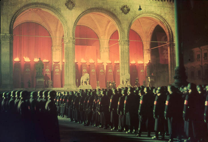 Annual midnight swearing-in of Nazi SS troops, Feldherrnhalle, Munich, 1938