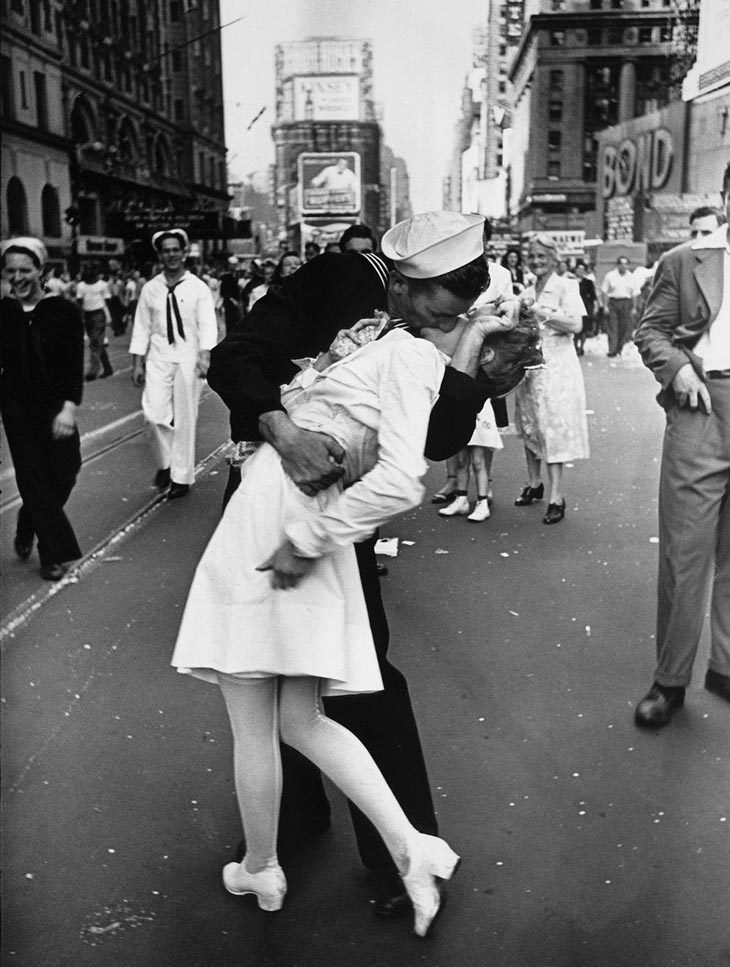 A Sailor Kissing A Nurse In New York's Times Square.