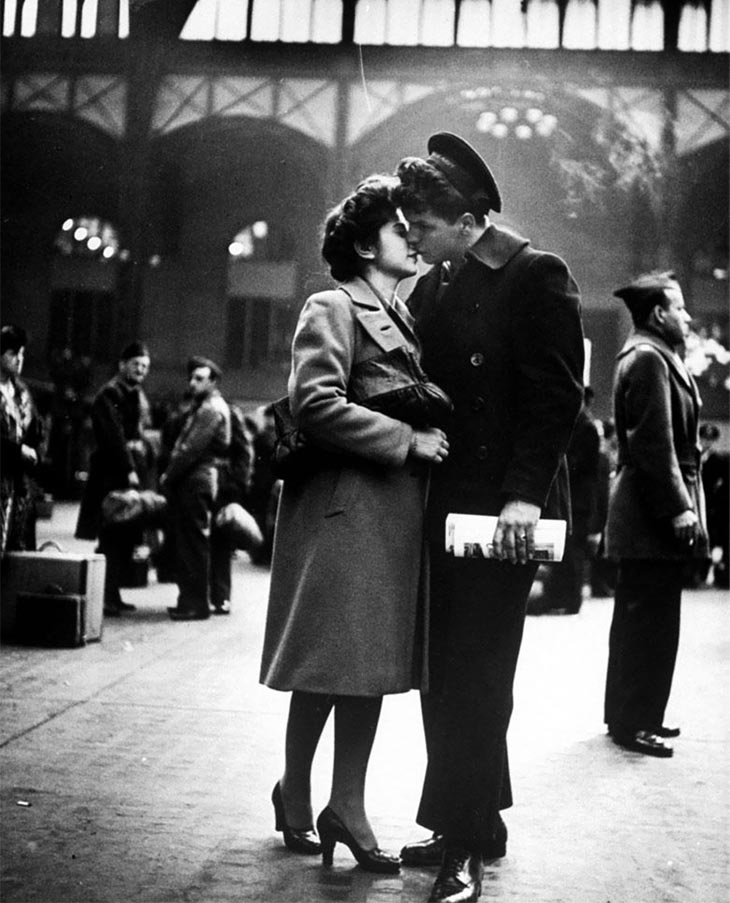 Saying Farewell To Departing Troops At New York's Penn Station, April 1943