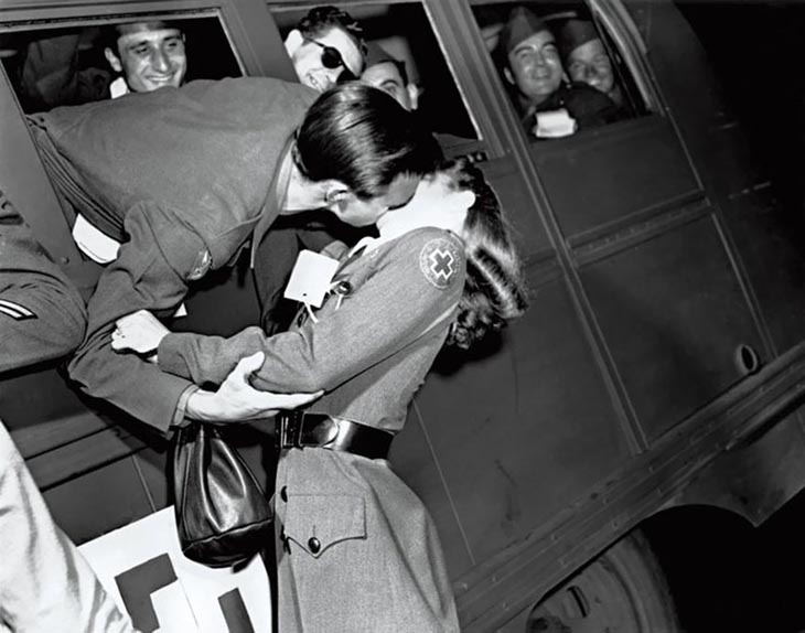 Soldier Kissing A Red Cross Nurse, 1945